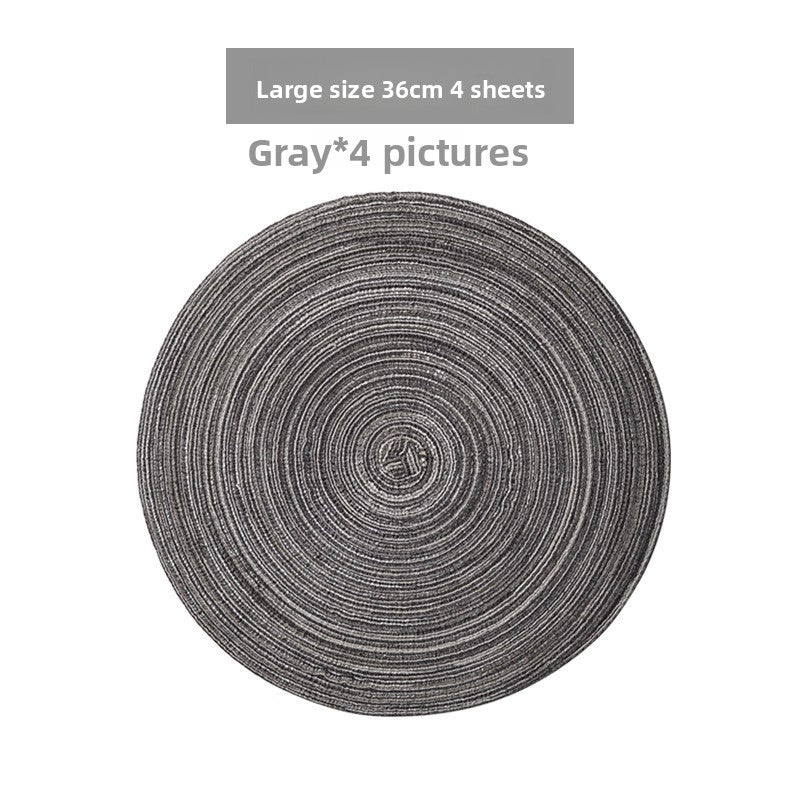 Round Material Table Placemat Set