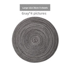 Round Material Table Placemat Set