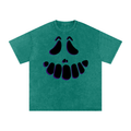 Acid Wash Monster Face Oversized Unisex T-Shirt