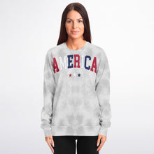 Load image into Gallery viewer, America Grey Ladies Sweatshirt
