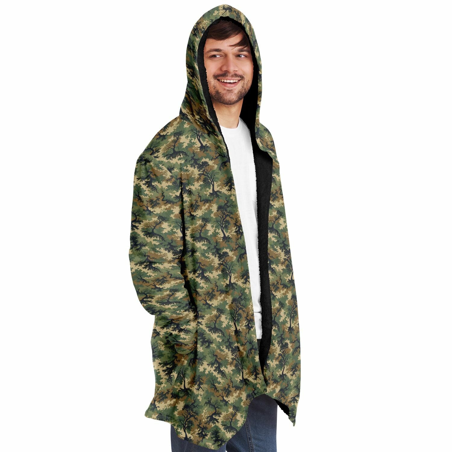 Green Tree Camo Microfleece Cloak