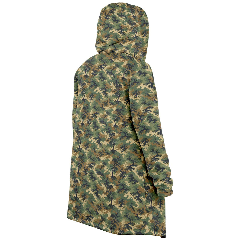 Green Tree Camo Microfleece Cloak