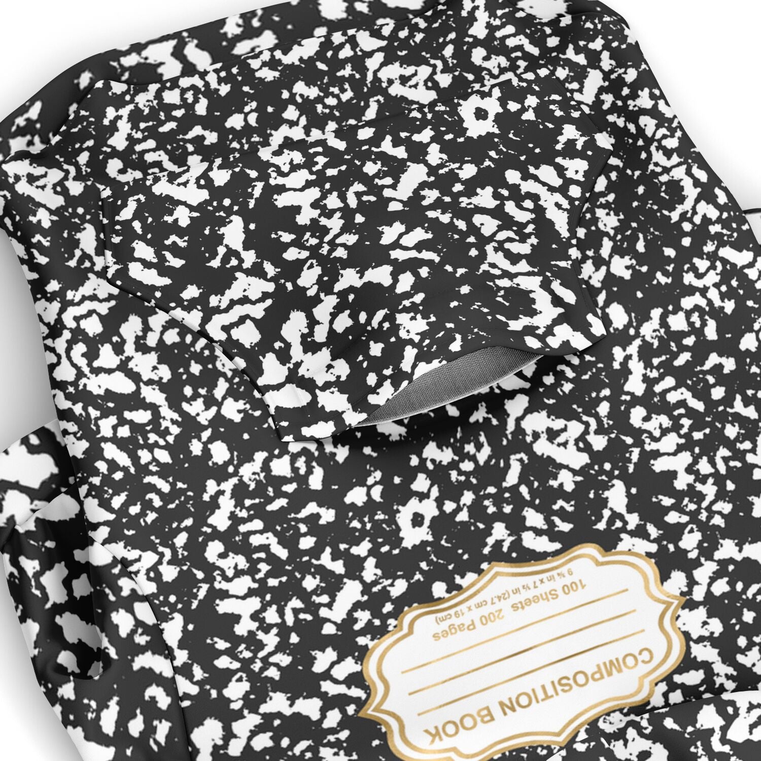 Black Composition notebook Dog Zip-Up Hoodie Halloween Costume