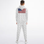 Men's Inflated American flag Athletic Zip hoodie & Jogger