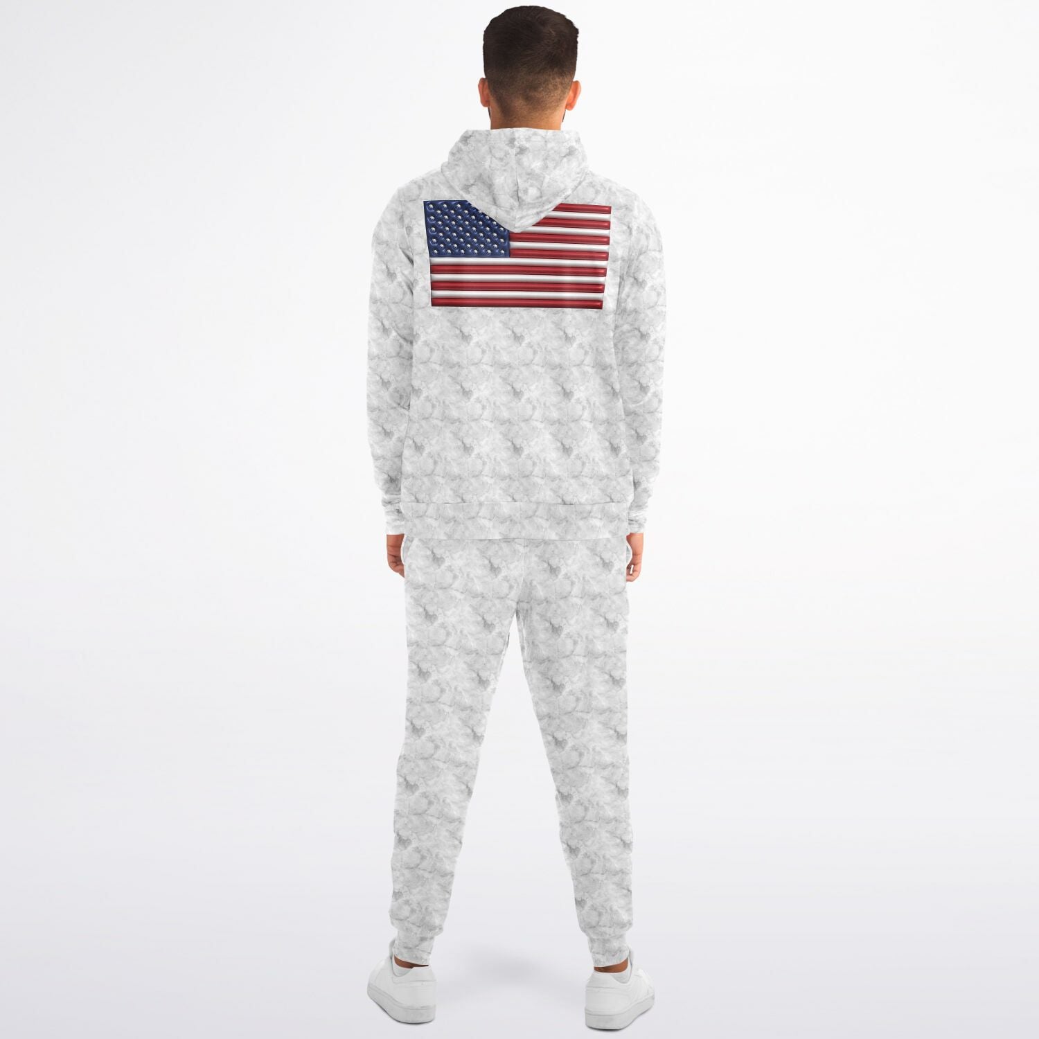 Men's Inflated American flag Athletic Zip hoodie & Jogger