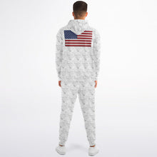 Load image into Gallery viewer, Men&#39;s Inflated American flag Athletic Zip hoodie &amp; Jogger
