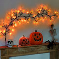 Halloween Indoor/Outdoor LED Willow Vine String Pumpkin Light Decoration