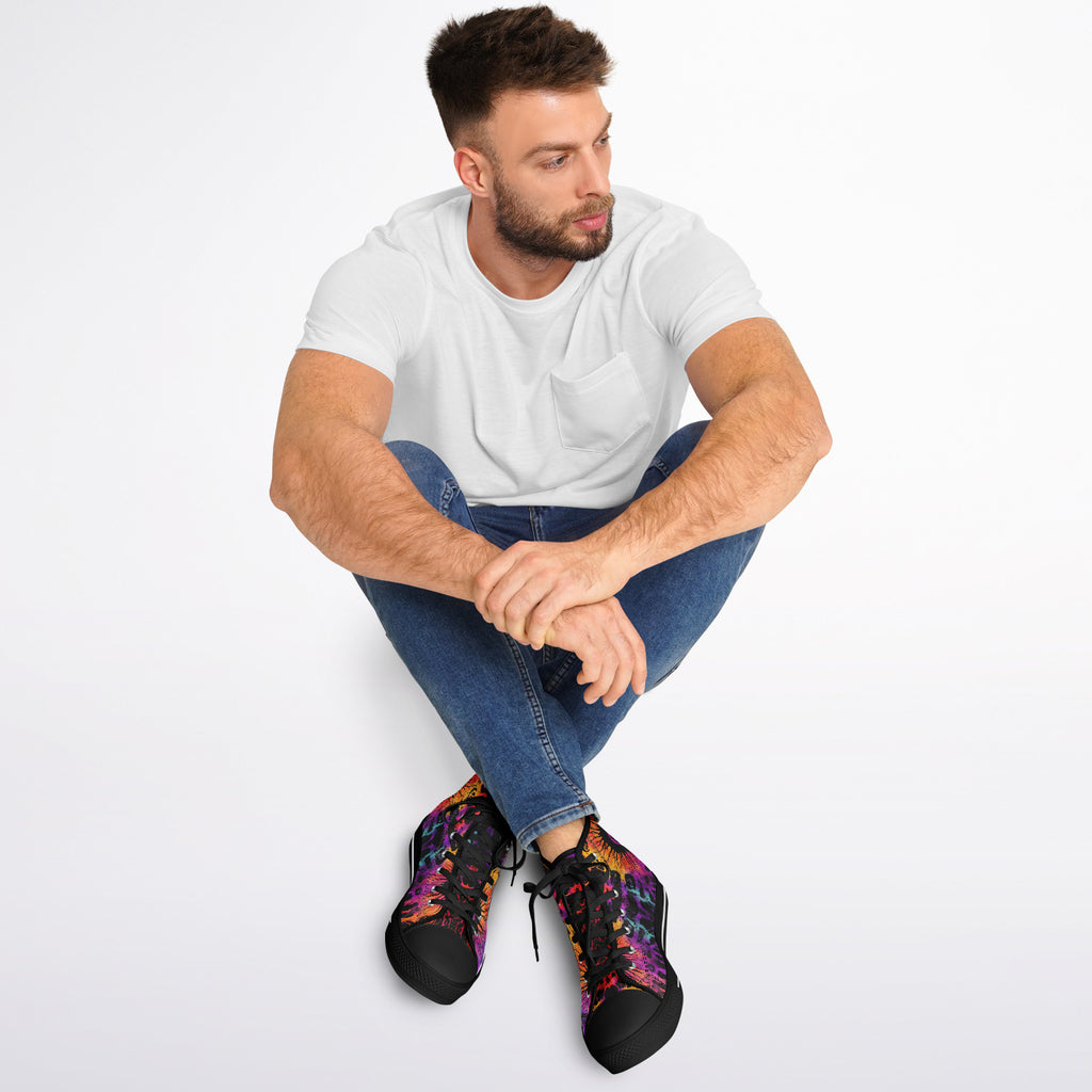 Tie Dye Eye Urban Peak High Top Shoes