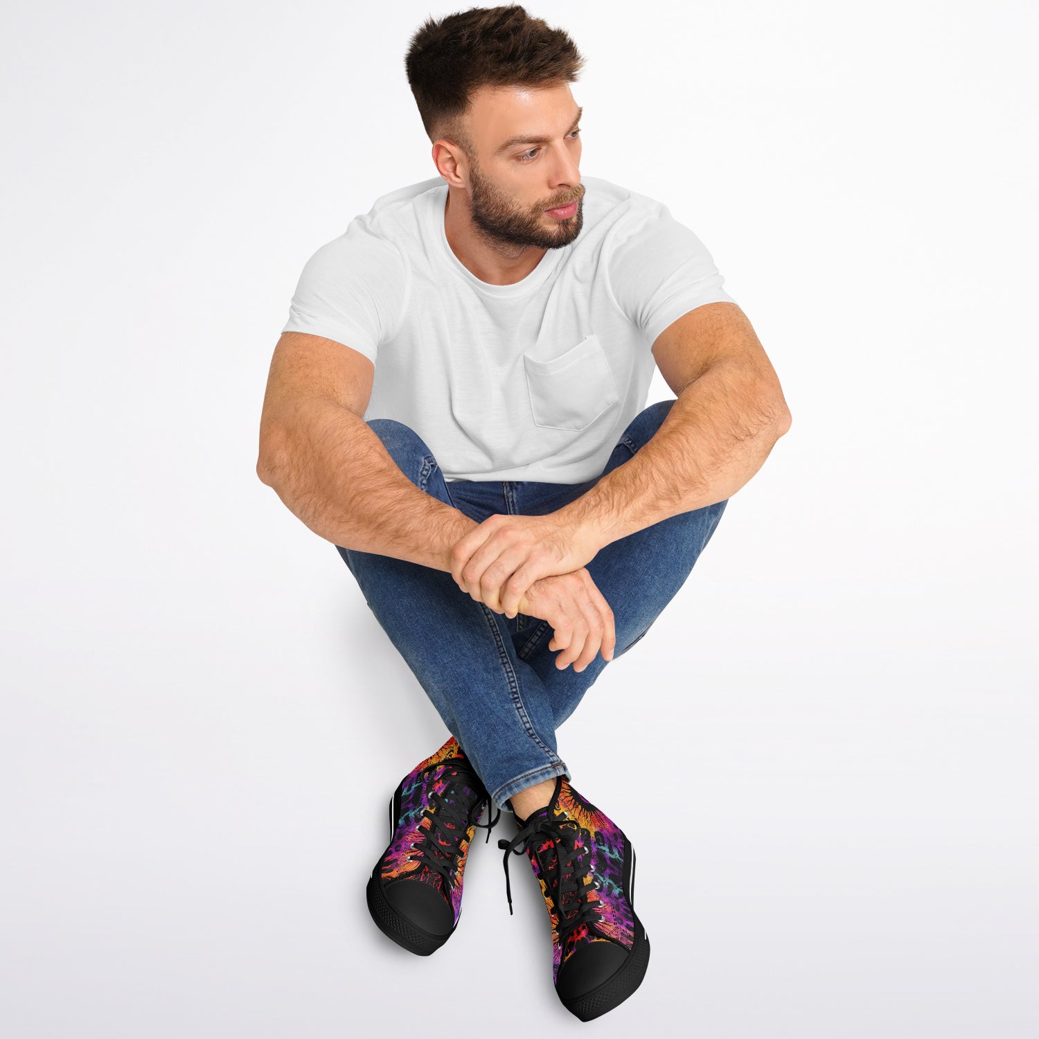 Tie Dye Eye Urban Peak High Top Shoes