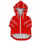 Holiday Zig Zag Stripe Dog Zip-Up Hoodie