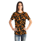 Orange Leaves Forest Camo T-Shirt