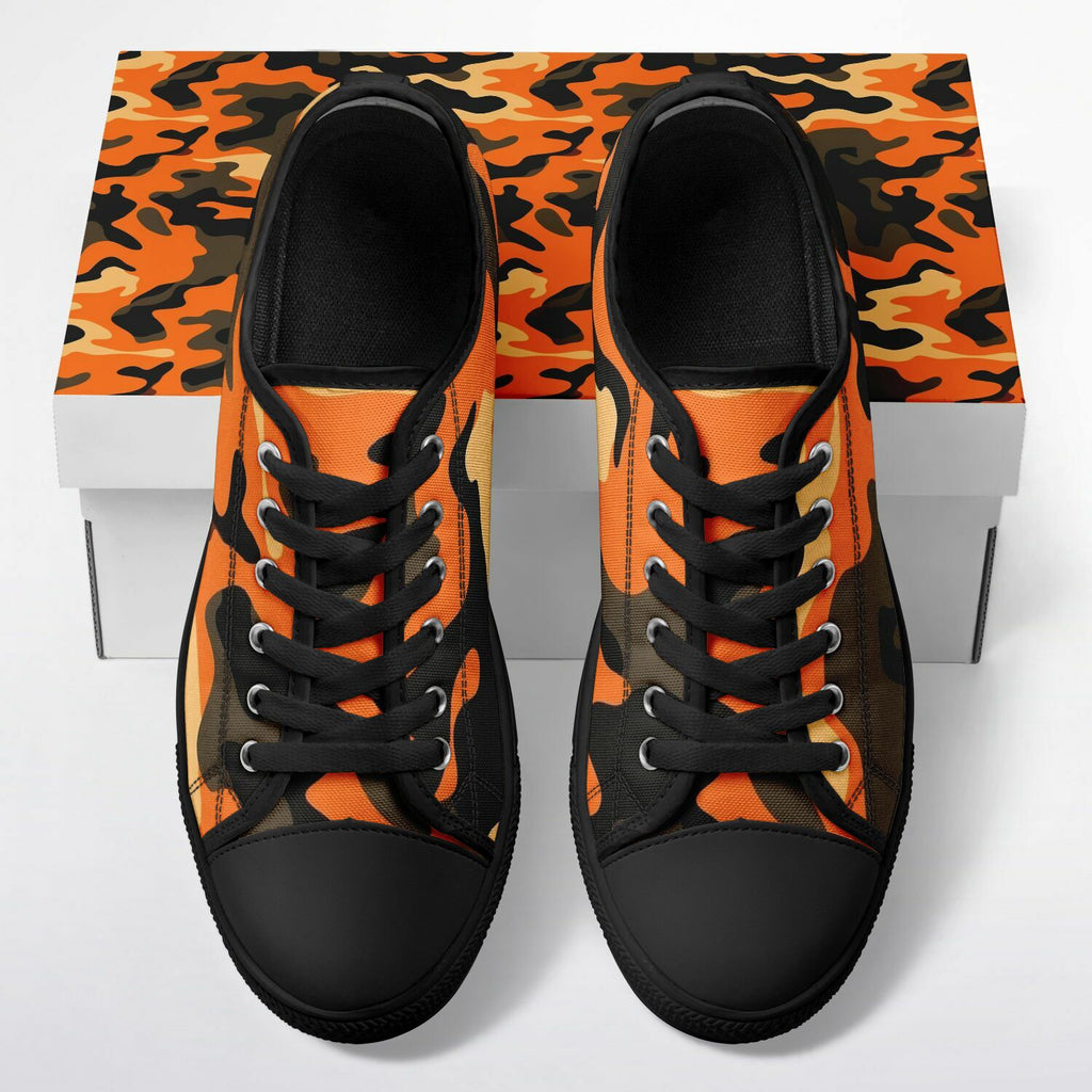 Orange Black Camouflage Urban Peak Low Shoes