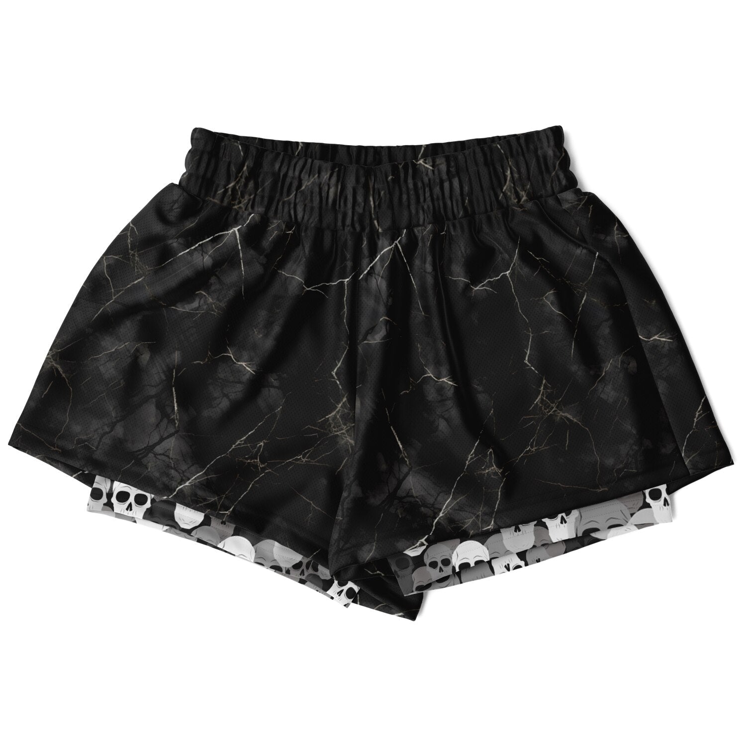 Pile of Skulls black Women's 2-in-1 Shorts