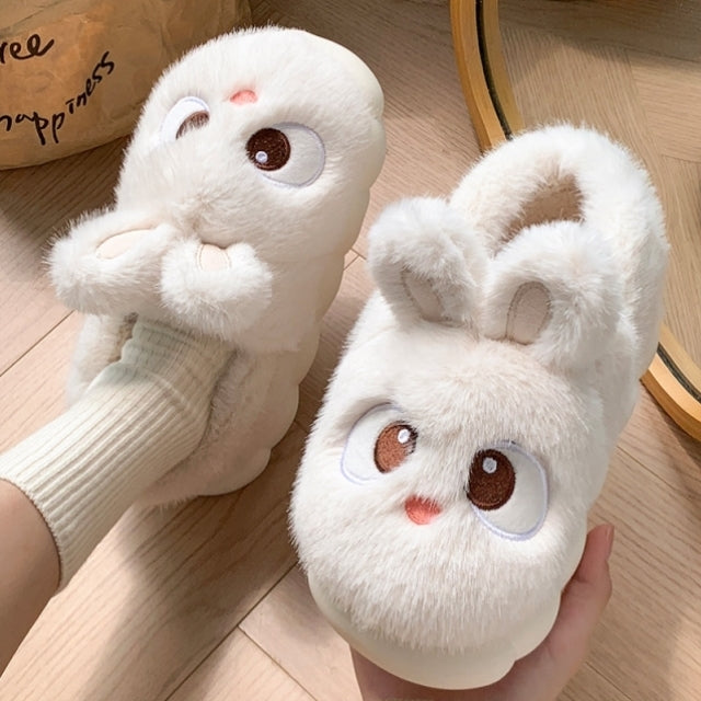 Fuzzy Bunny Plush slippers