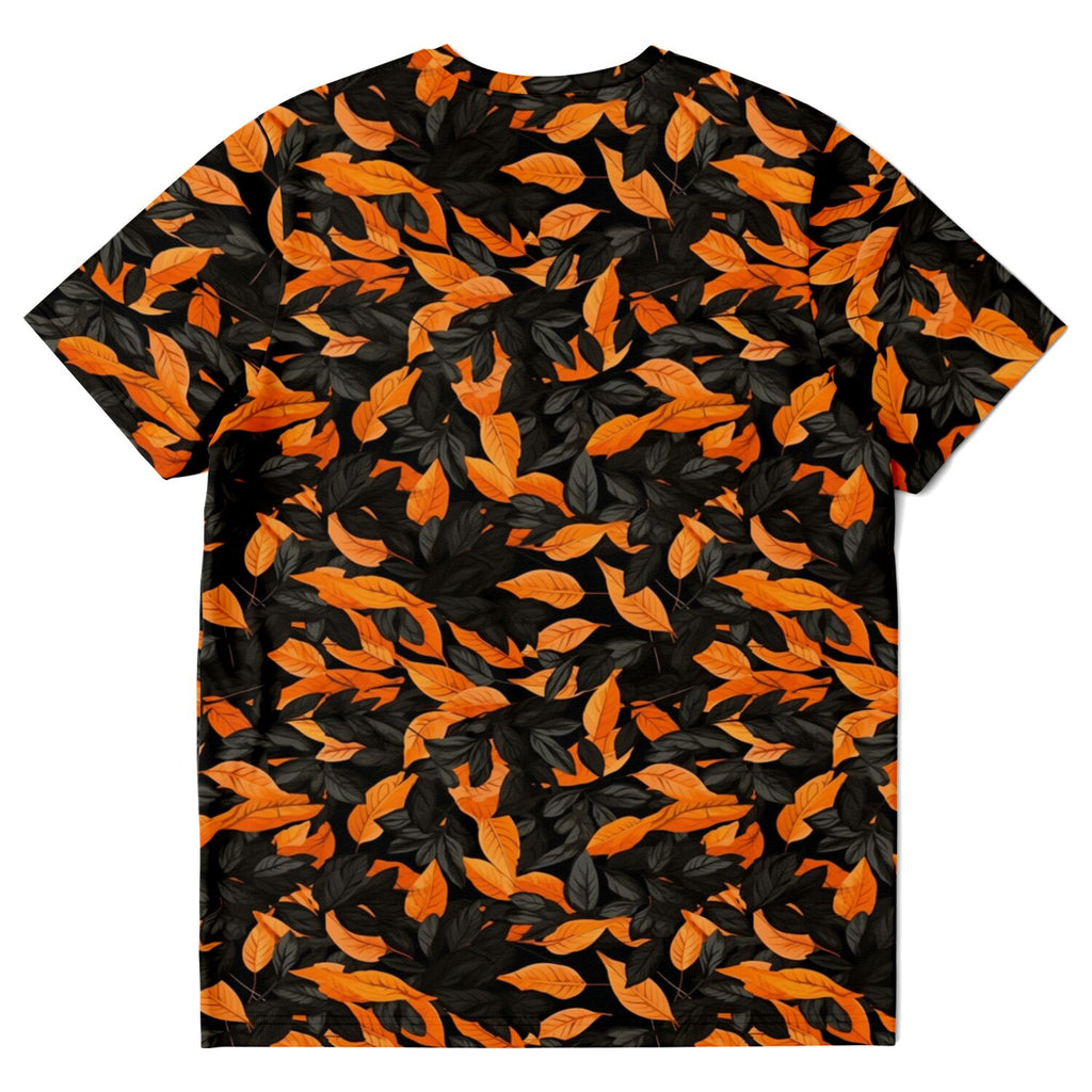 Orange Leaves Forest Camo T-Shirt