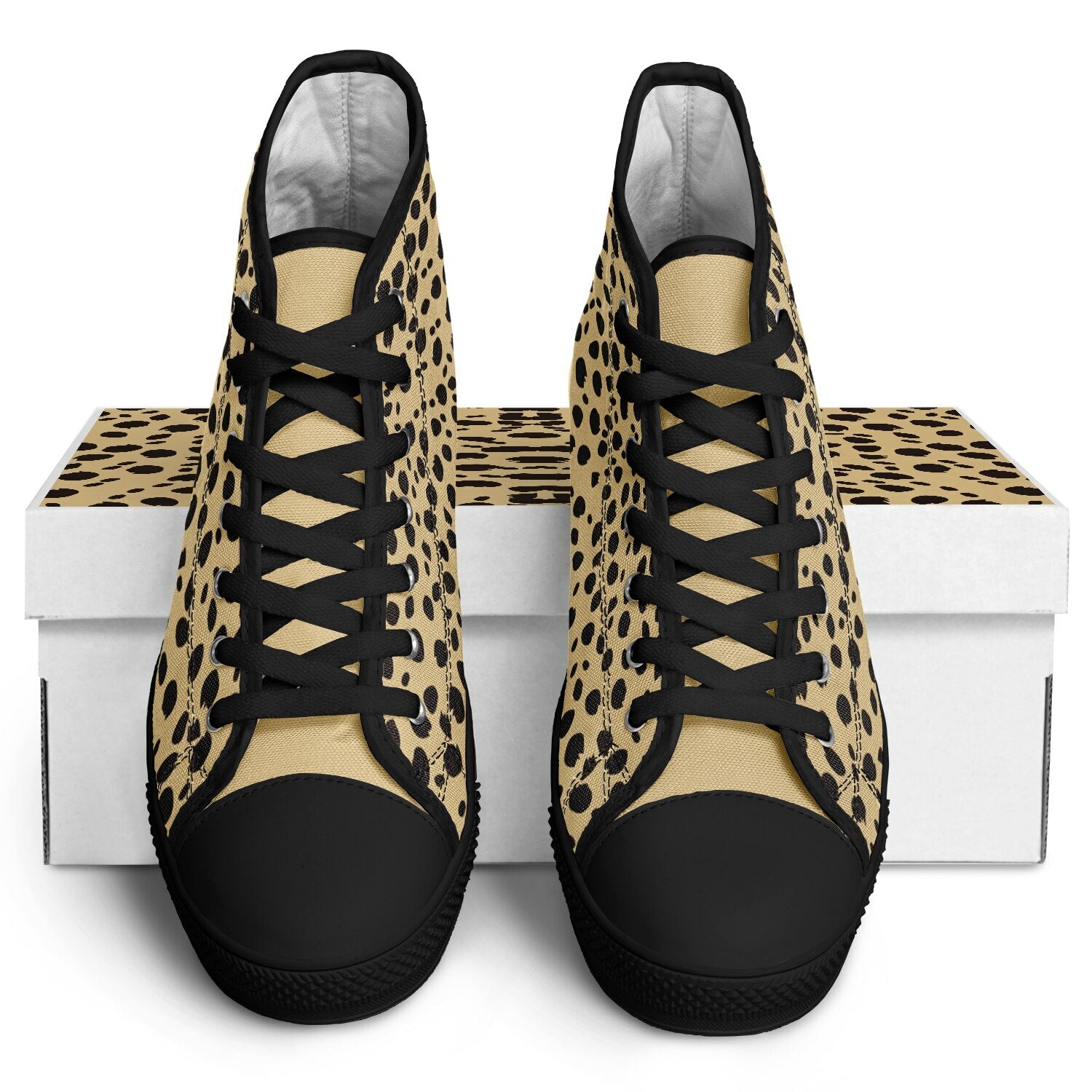 Cheetah Print High Top Shoes