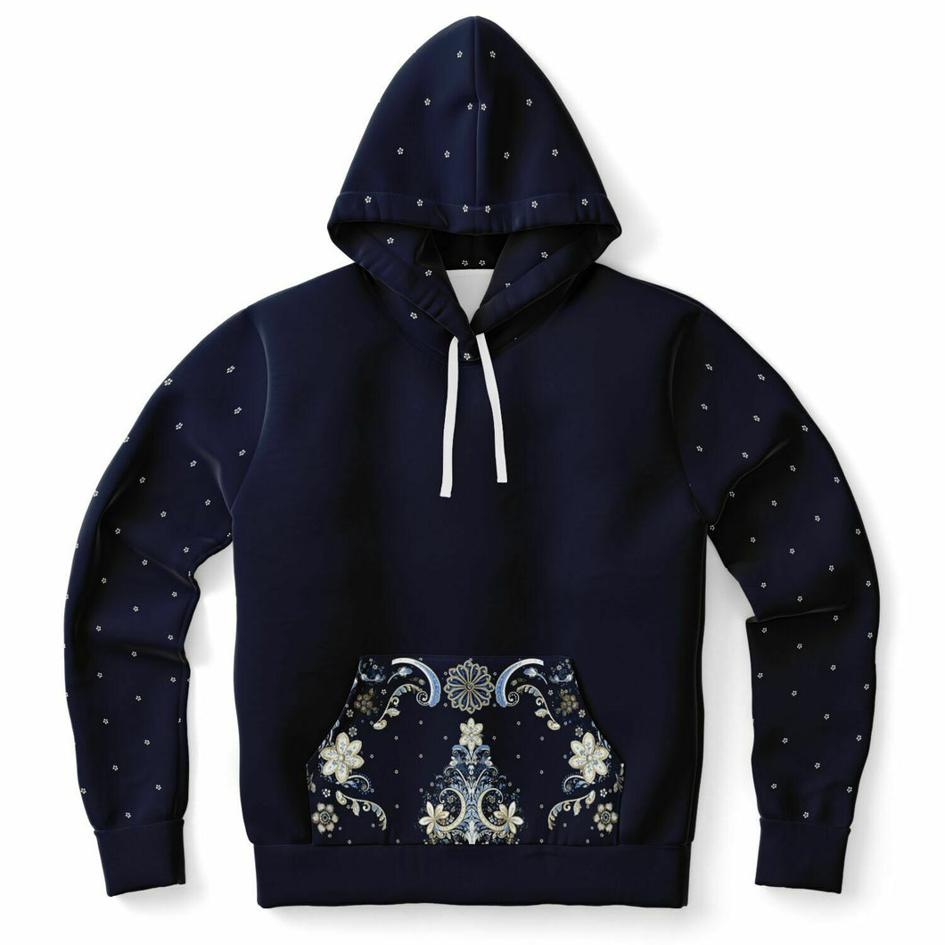 Blue Winter Xmas Tree Hoodie