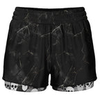 Pile of Skulls black Women's 2-in-1 Shorts