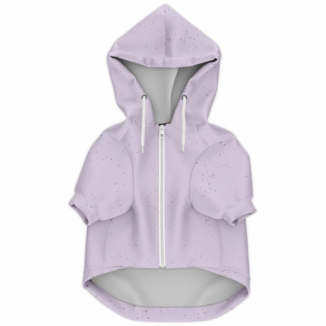 Purple Spackled Fashion Dog Zip-Up Hoodie