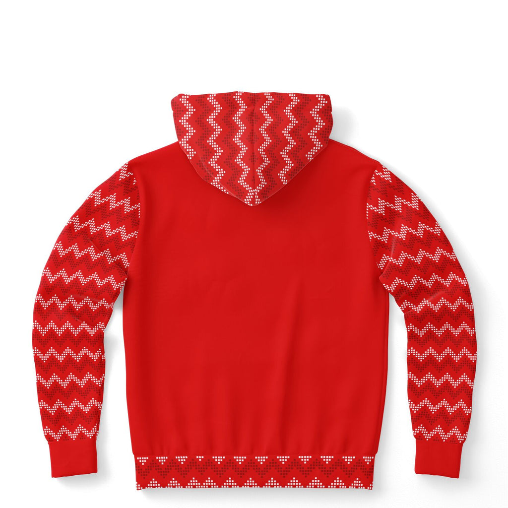 Red Zig Zag Stripe Fashion Hoodie