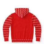 Red Zig Zag Stripe Fashion Hoodie