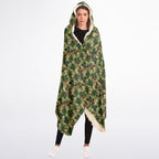 Tree Branch Camouflage Hooded Blanket Sherpa