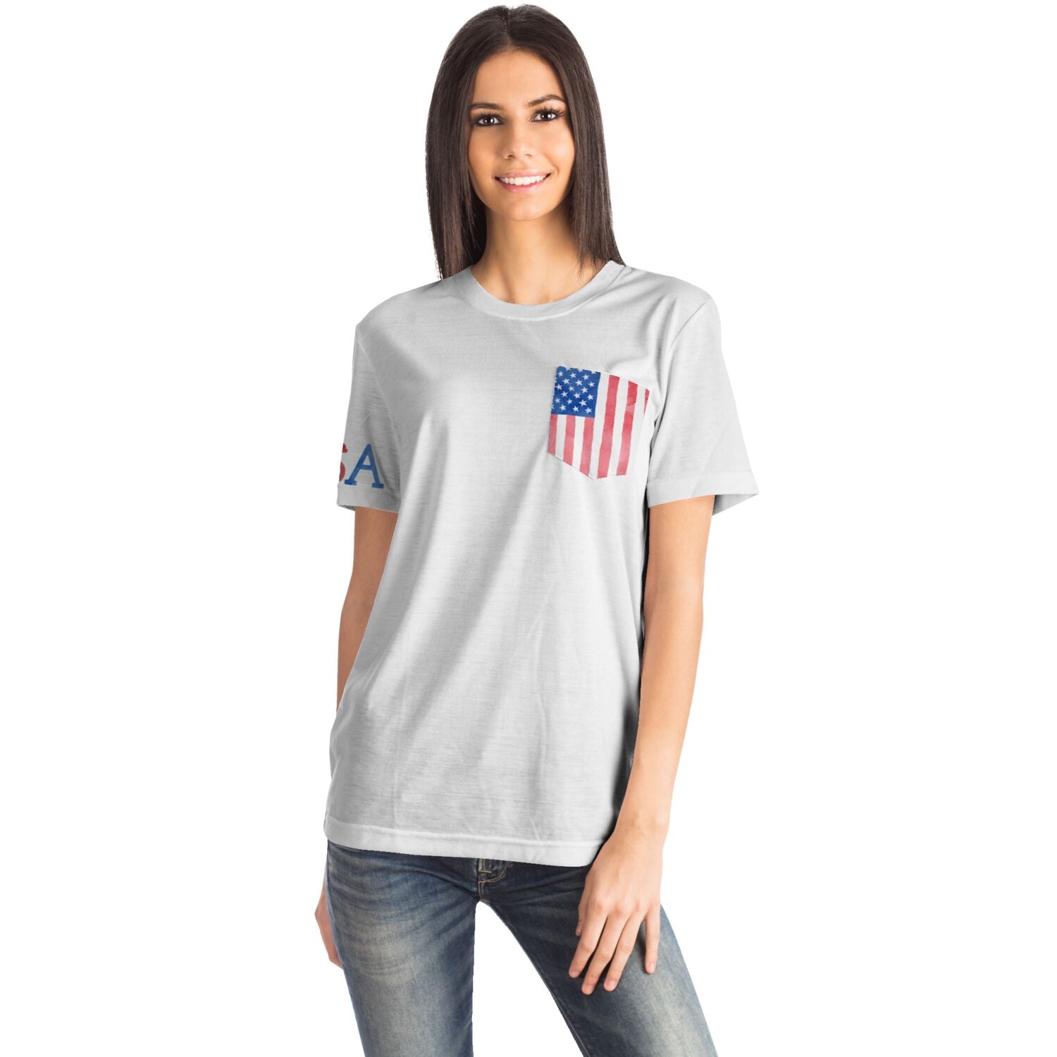 USA Ladies Pocket T-shirt