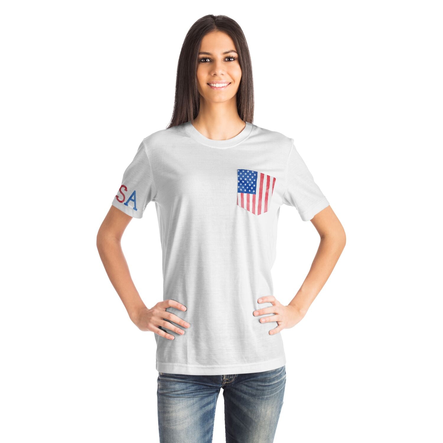 USA Ladies Pocket T-shirt