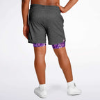 Purple Skulls Men's 2-in-1 Shorts
