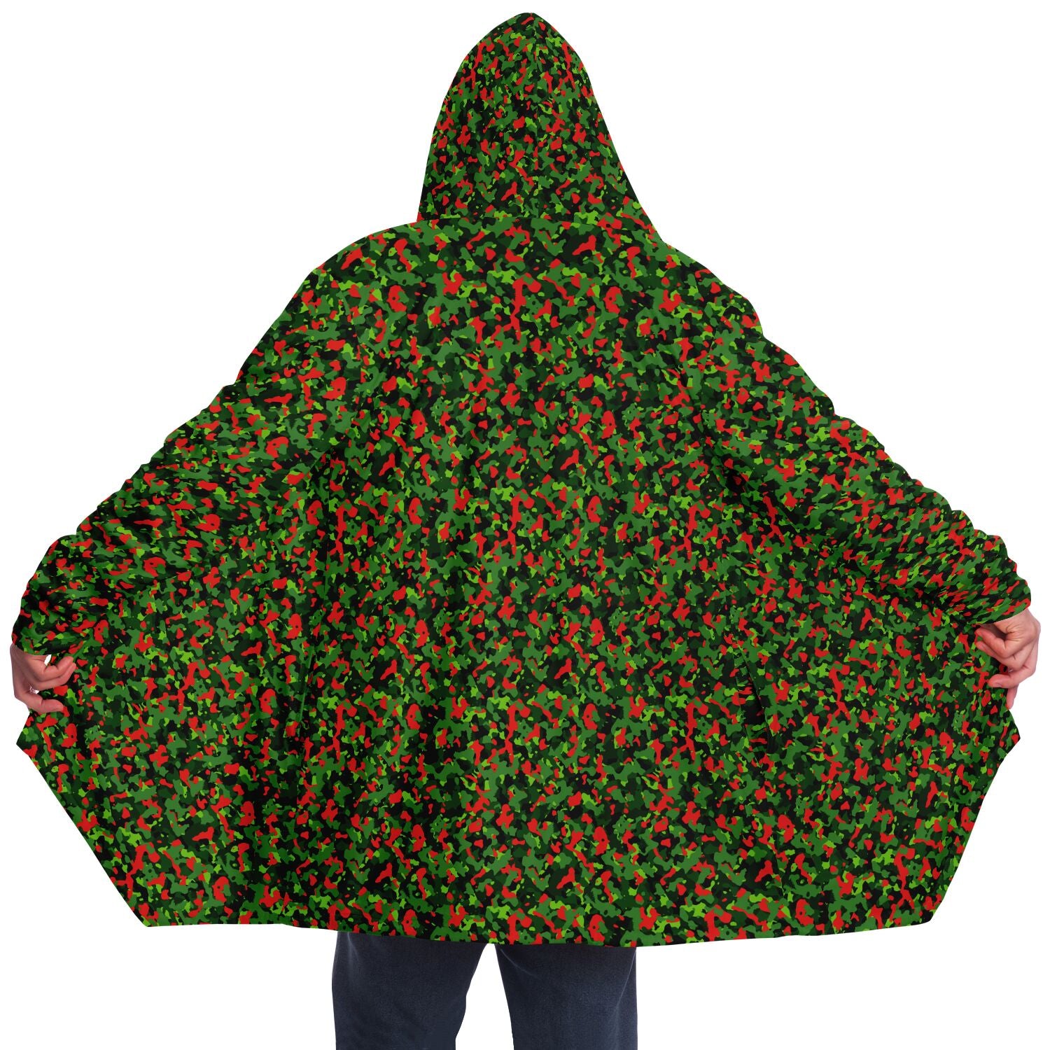 Christmas Camo Microfleece Cloak