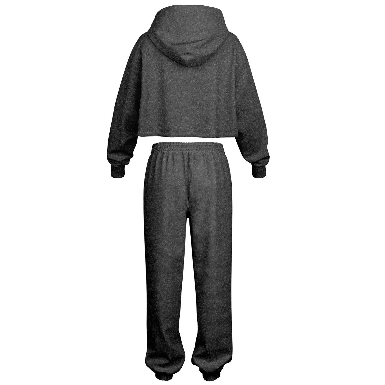 Ladies America Black Acid Wash Dance Hoodie & Sweatpants Set
