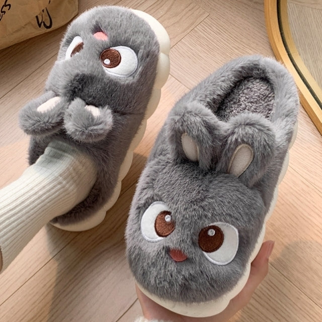 Fuzzy Bunny Plush slippers