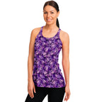Purple Skulls Flowy Racerback Tank Top