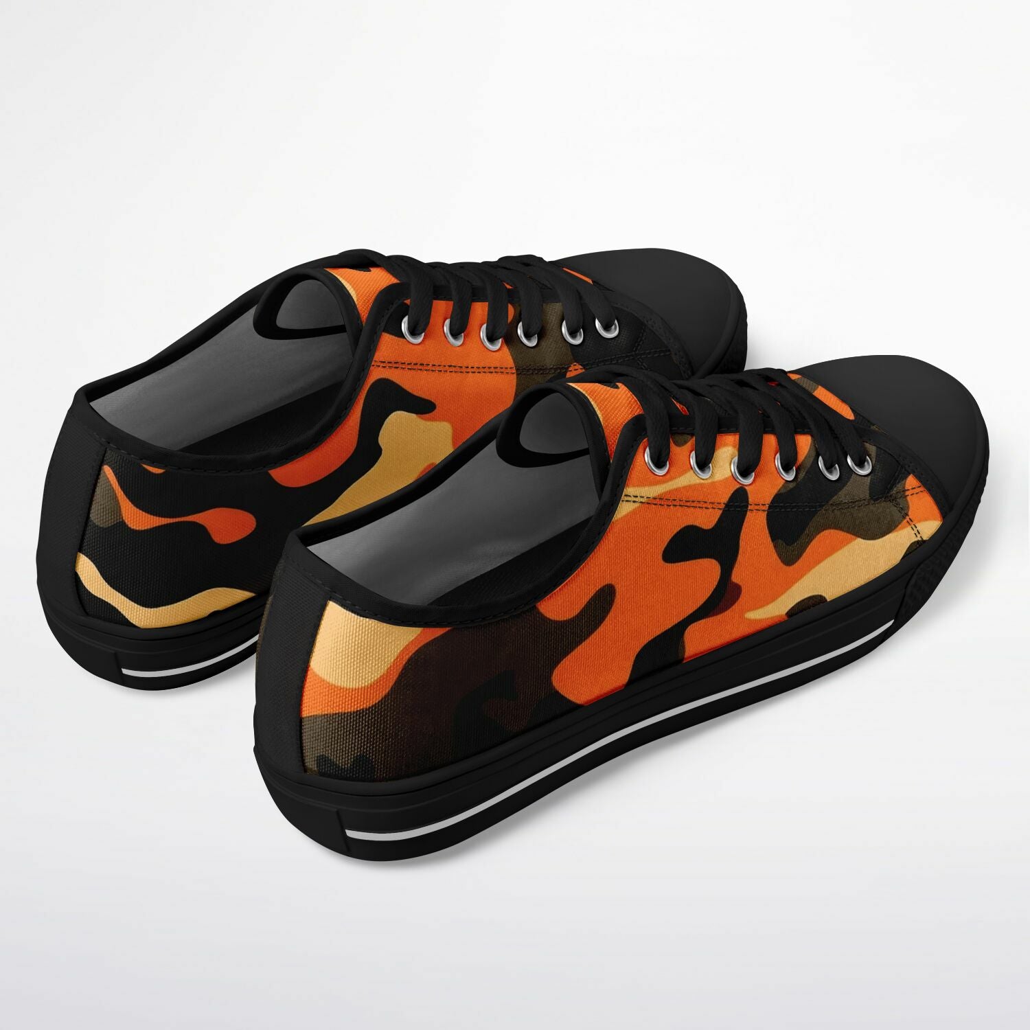 Orange Black Camouflage Urban Peak Low Shoes
