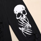 Women's Skeleton Ripped Leggings