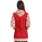 Heart on Sleeves Longline Hoodie