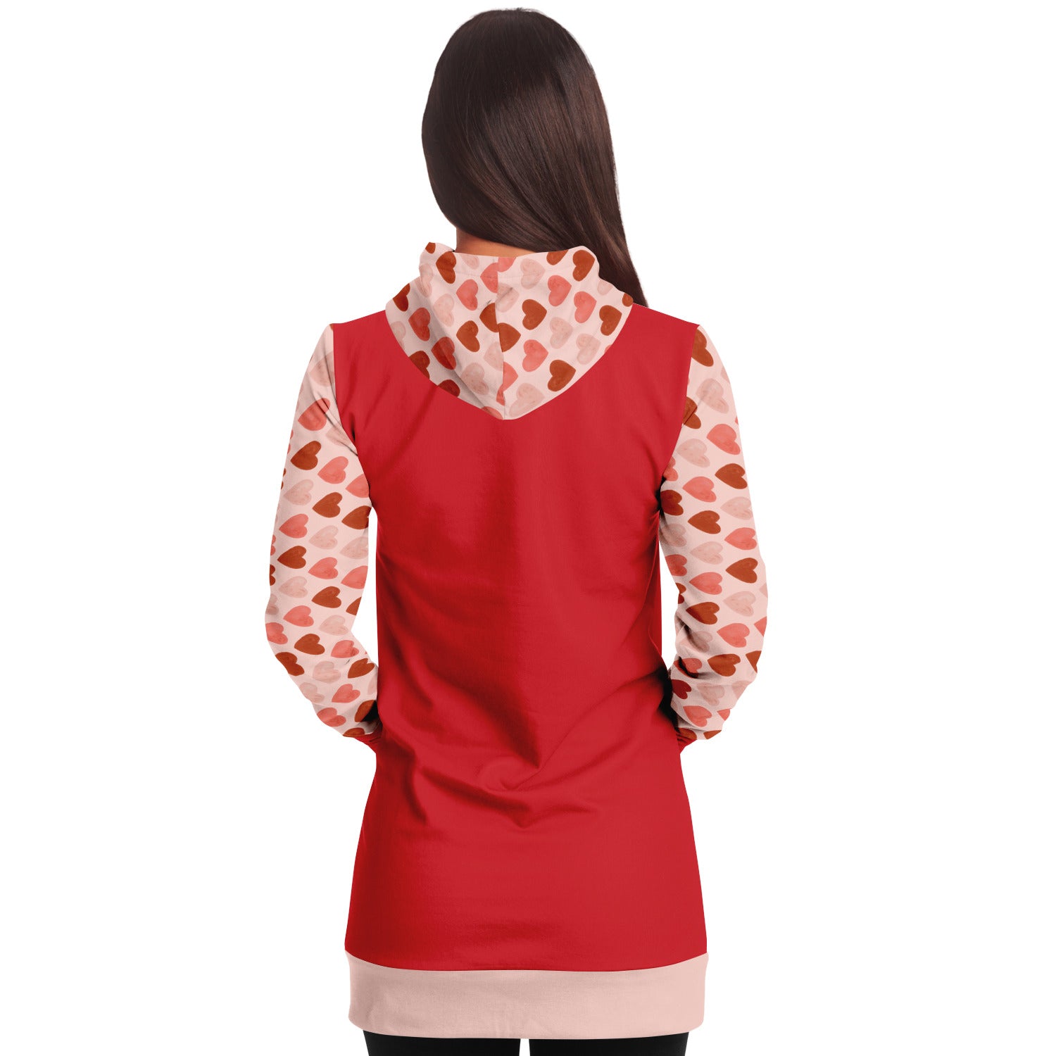 Heart on Sleeves Longline Hoodie