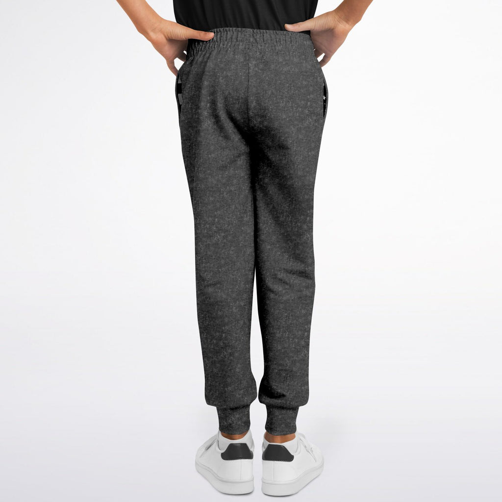 America Drip Black Acid Wash Kids/Youth Jogger