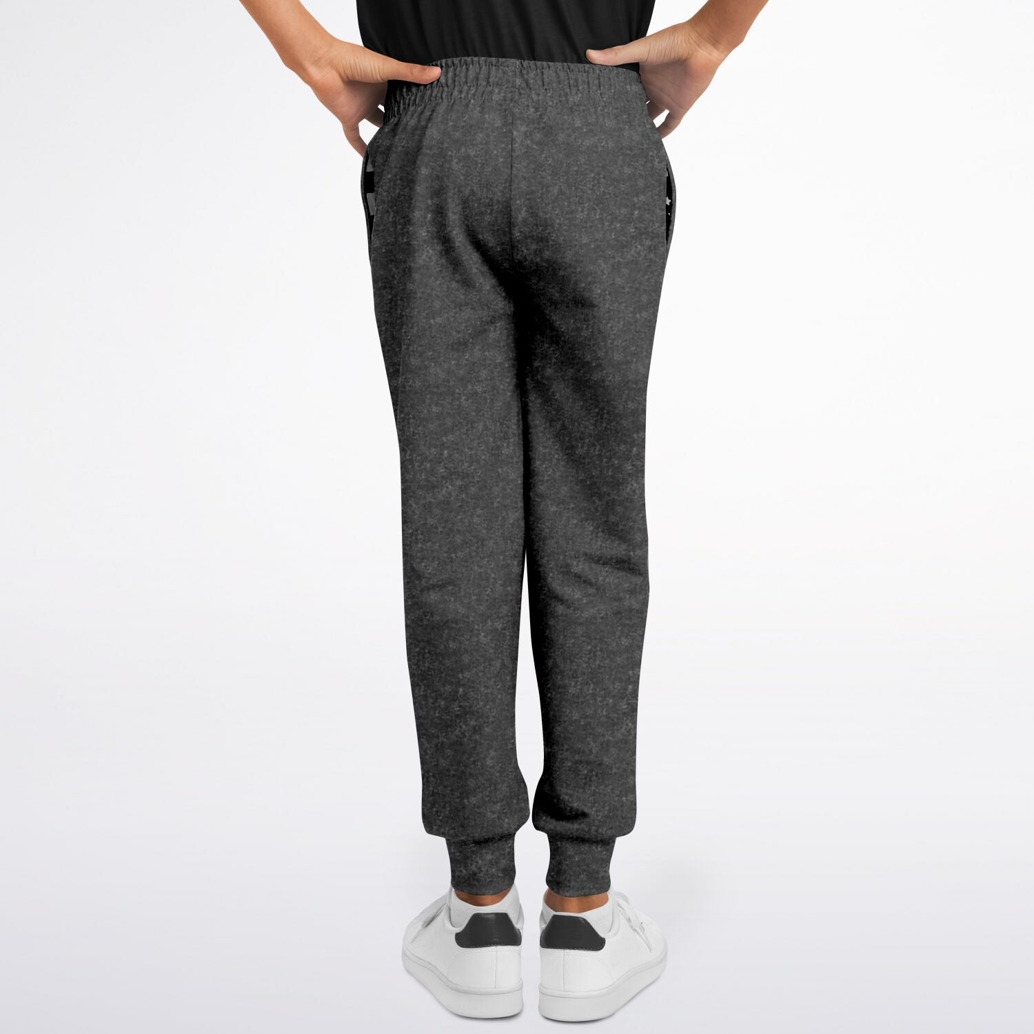 America Drip Black Acid Wash Kids/Youth Jogger