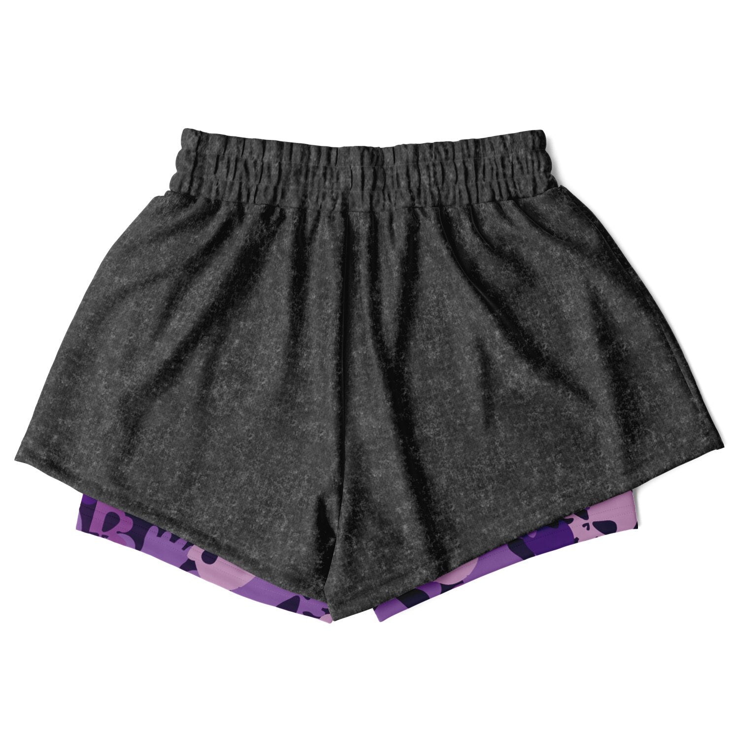 Purple Skulls Women's 2-in-1 Shorts - AOP