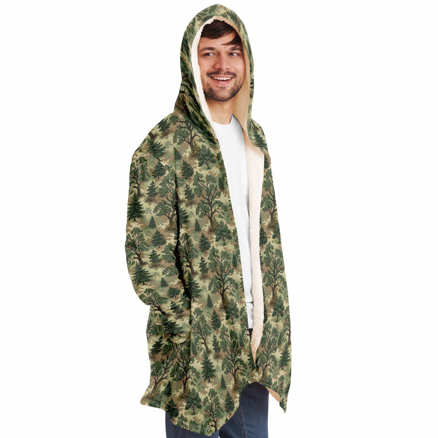 Forest Camouflage Microfleece Cloak