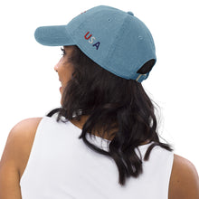 Load image into Gallery viewer, Americas Silhouette Denim Hat
