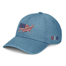 Load image into Gallery viewer, Americas Silhouette Denim Hat
