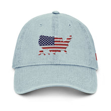 Load image into Gallery viewer, Americas Silhouette Denim Hat
