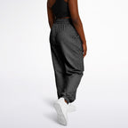 Ladies American Drip Black Acid Wash Dance Sweatpants
