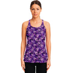 Purple Skulls Flowy Racerback Tank Top