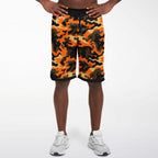 Orange Camo Basketball Shorts