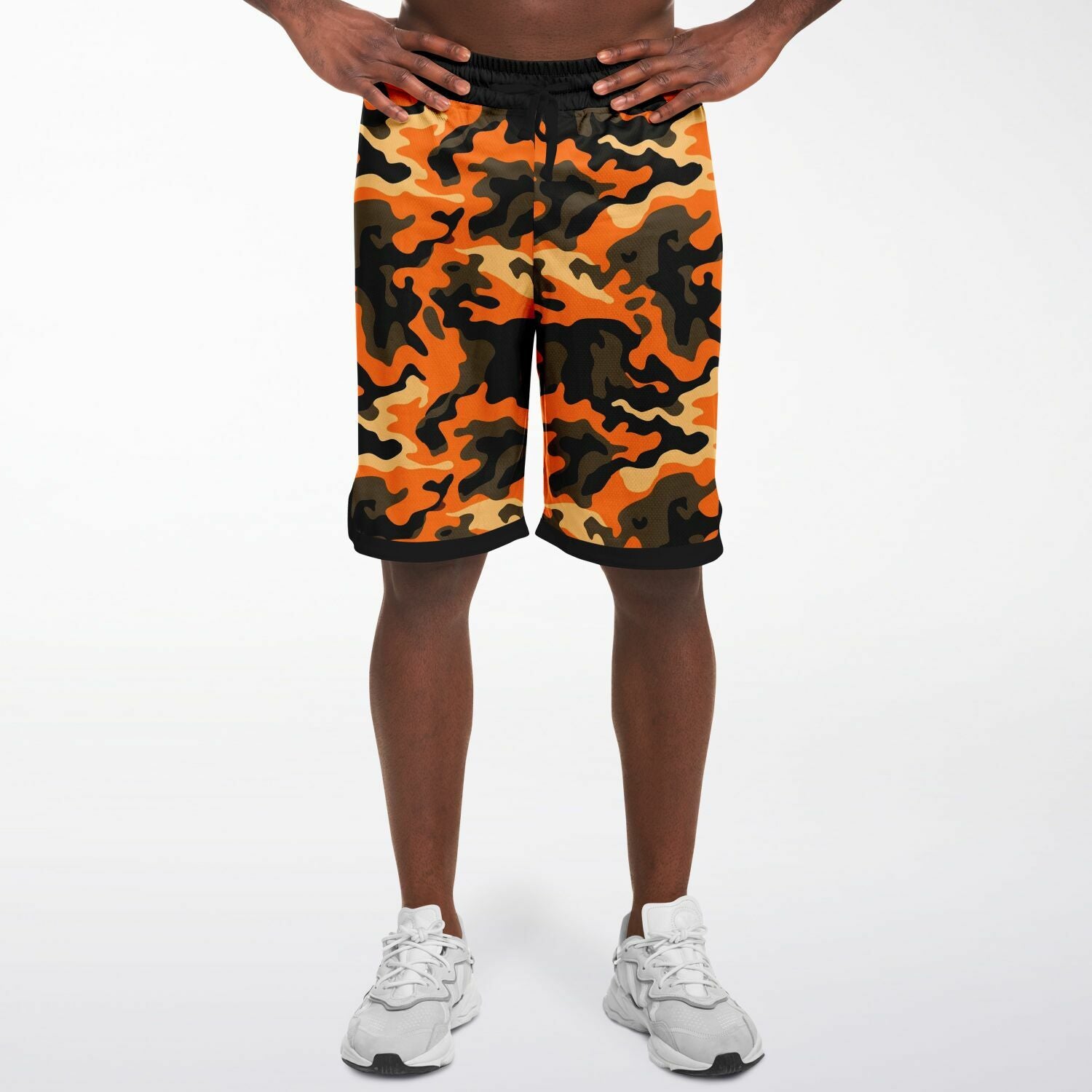 Orange Camo Basketball Shorts