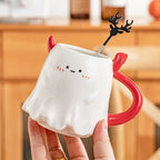 Personalized Ins Cup Couple Girl Birthday Gift Ceramic Water Cup Home Halloween Gift Little Devil Cup