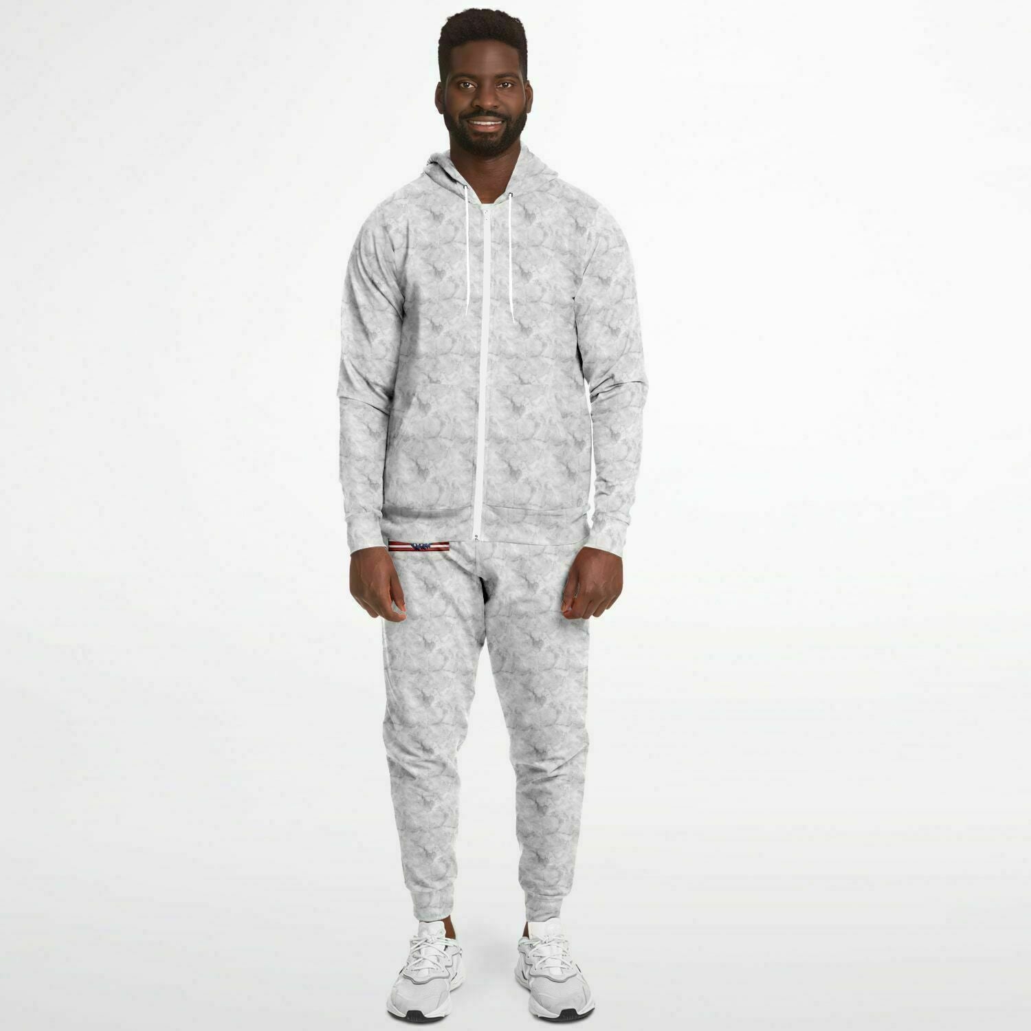 Men's Inflated American flag Athletic Zip hoodie & Jogger